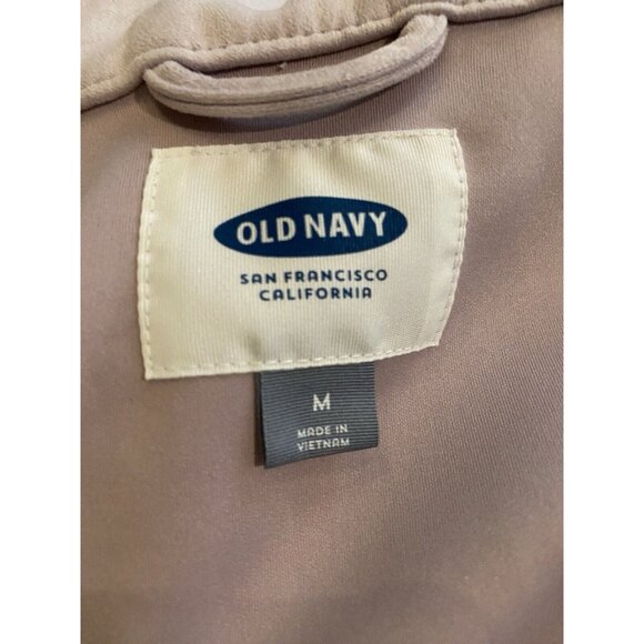 Old Navy Jacket Faux Suede Lavender Pinkish Color Size M NWOT Old Navy Moto Coat - Picture 3 of 7